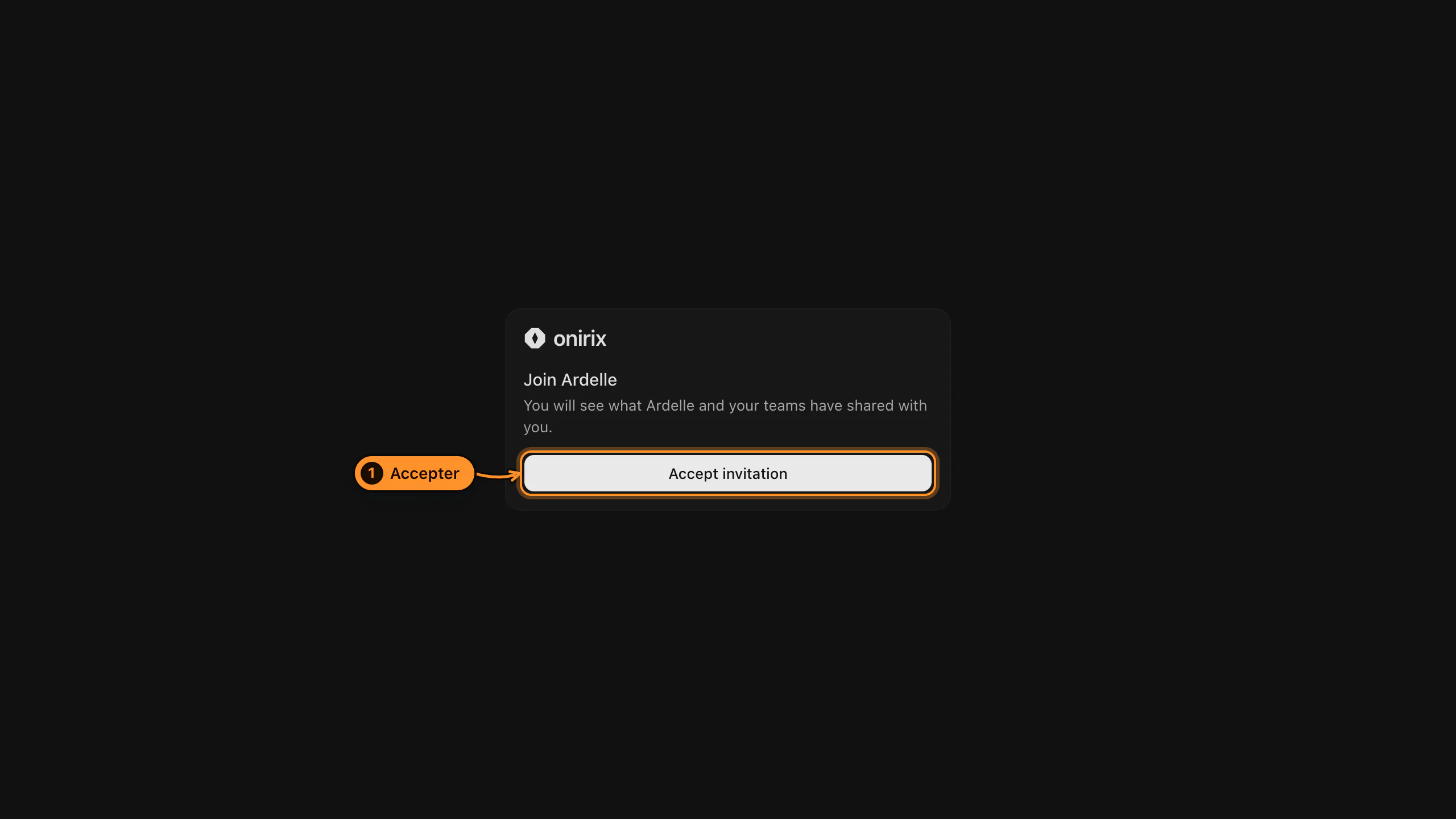 L'acceptation de l'invitation